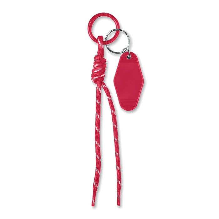 MO3167-05Keybraid Schluesselring mit Schnur_ rot