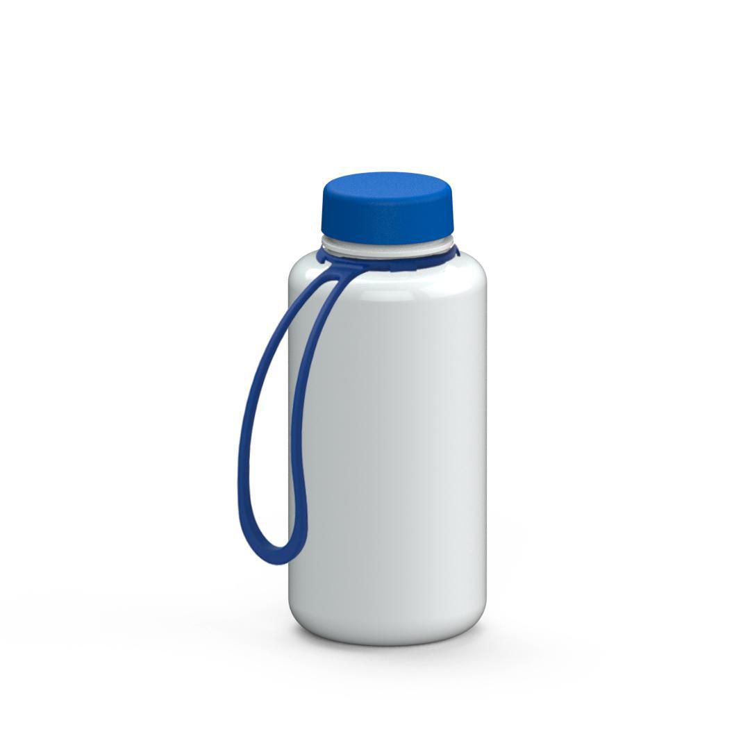 Trinkflasche "Refresh" Colour inkl. Strap, 0,7 l, weiß, blau
