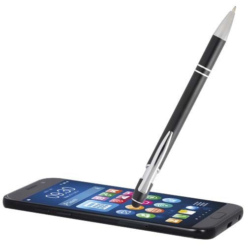 PF106247-3Kish Kugelschreiber mit silbernem Finish _ schwarz