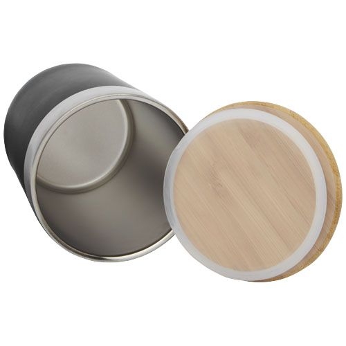 PF100670-4Lagan 330 ml Kupfer-Vakuum Isolierbecher mit Bambusdeckel_ schwarz