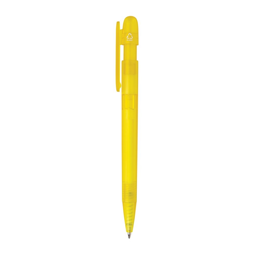 XDP611.26-06Devin transparenter Stift aus GRS zertifiziertem rABS_ gelb