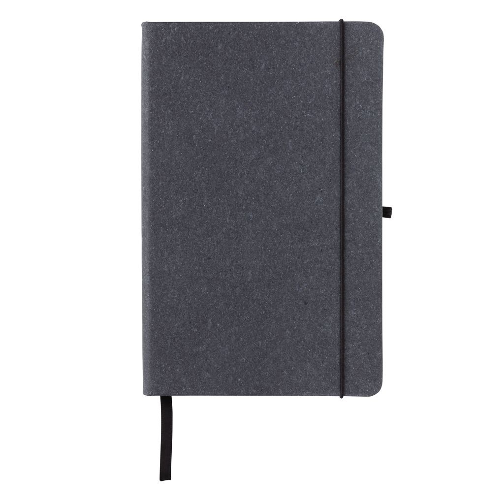 XDP774.20-2A5 Hardcover Notizbuch aus GRS recyceltem PU_ grau