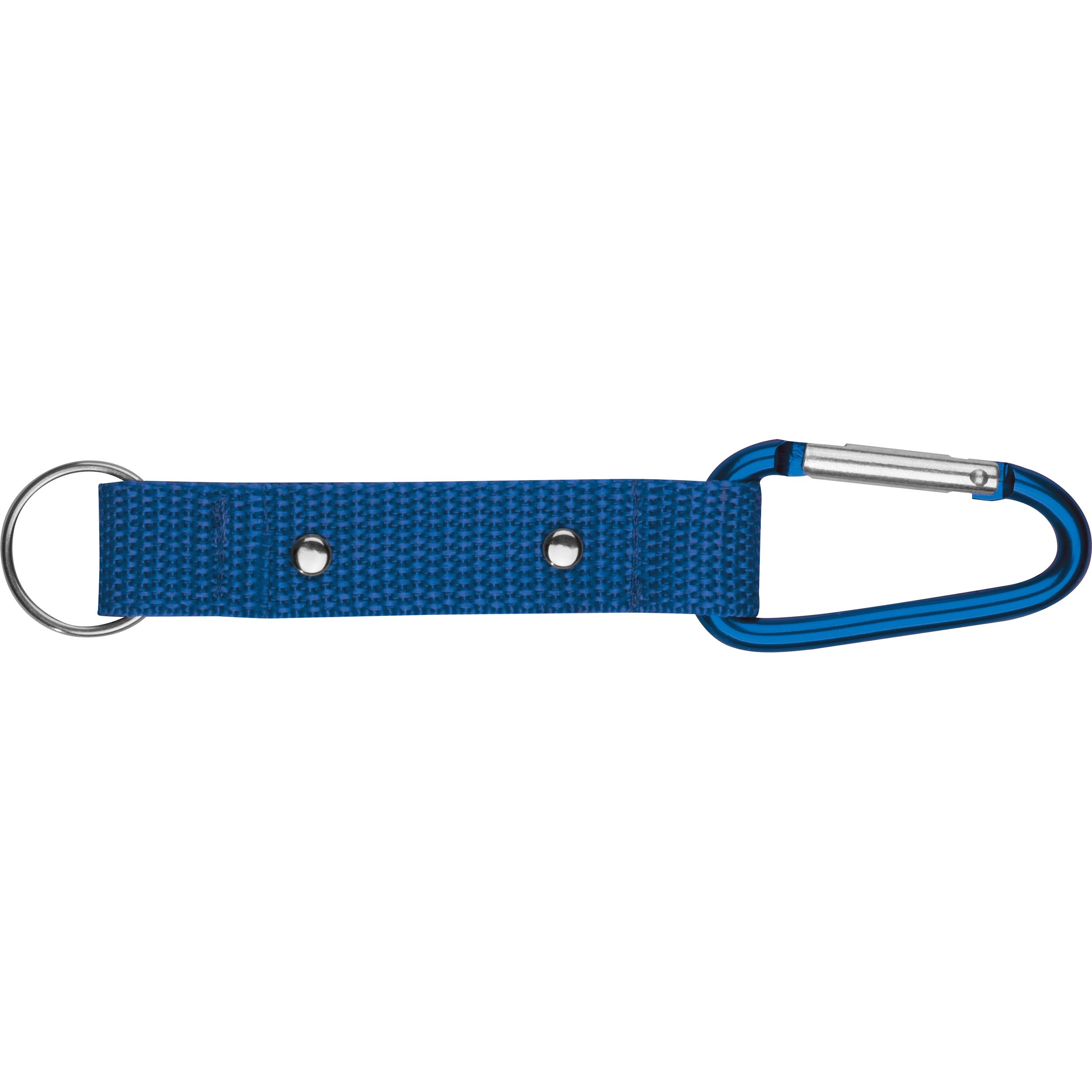 MA91168-04Schluesselanhaenger mit Karabiner und Plaettchen aus Metall_ blau