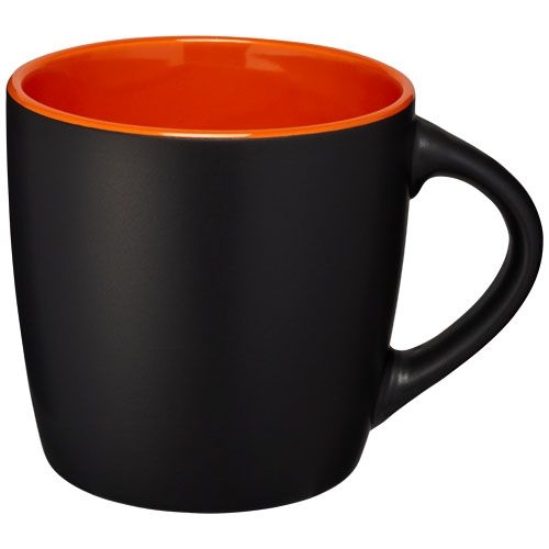PF100476-4Riviera 340 ml Keramikbecher_ schwarz_orange PF100476-4Riviera 340 ml Keramikbecher_ schwarz_orange