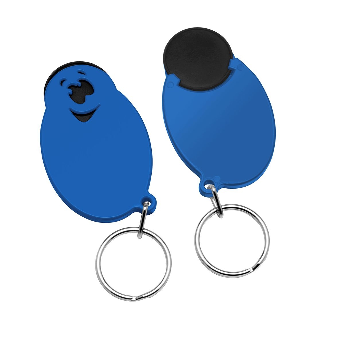 HE7855R-6-3Chiphalter mit 1€-Chip _Gesicht_ schwarz_ blau