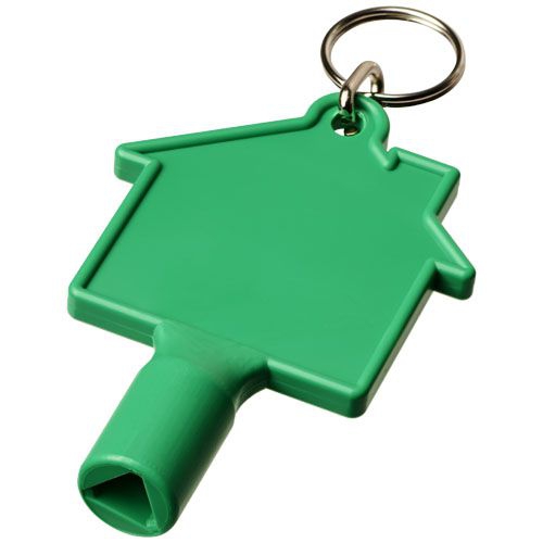 Maximilian Universalschlüssel in Hausform als Schlüsselanhänger, grün