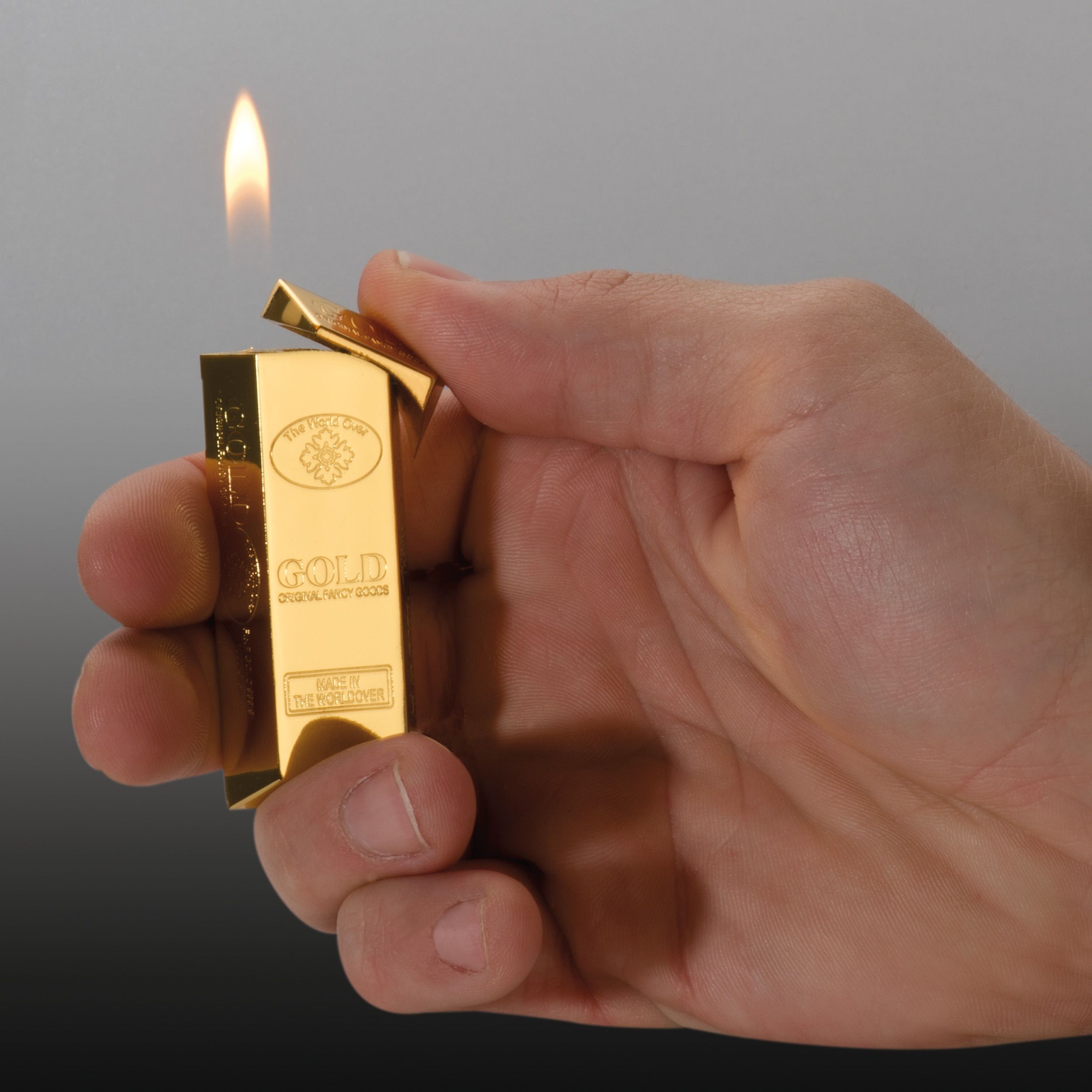 MA98741-98Automatik Feuerzeug _Goldbarren_ gold