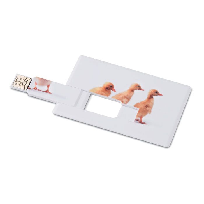Memorama Creditcard. USB flash 16GB, weiß, 16 GB