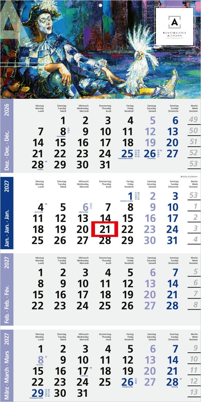 GE00334-Monatskalender Logic 4 Post