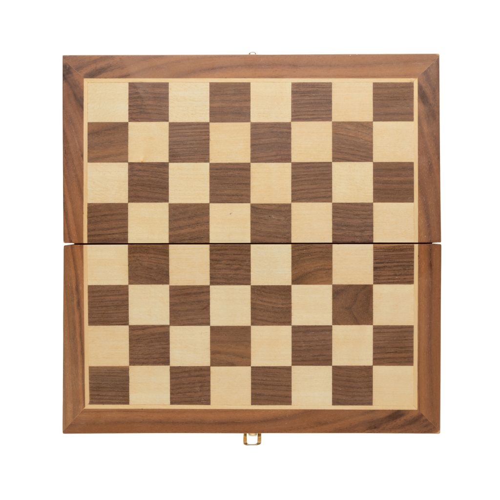 XDP940.12-9Faltbares Schachspiel aus Holz_ braun