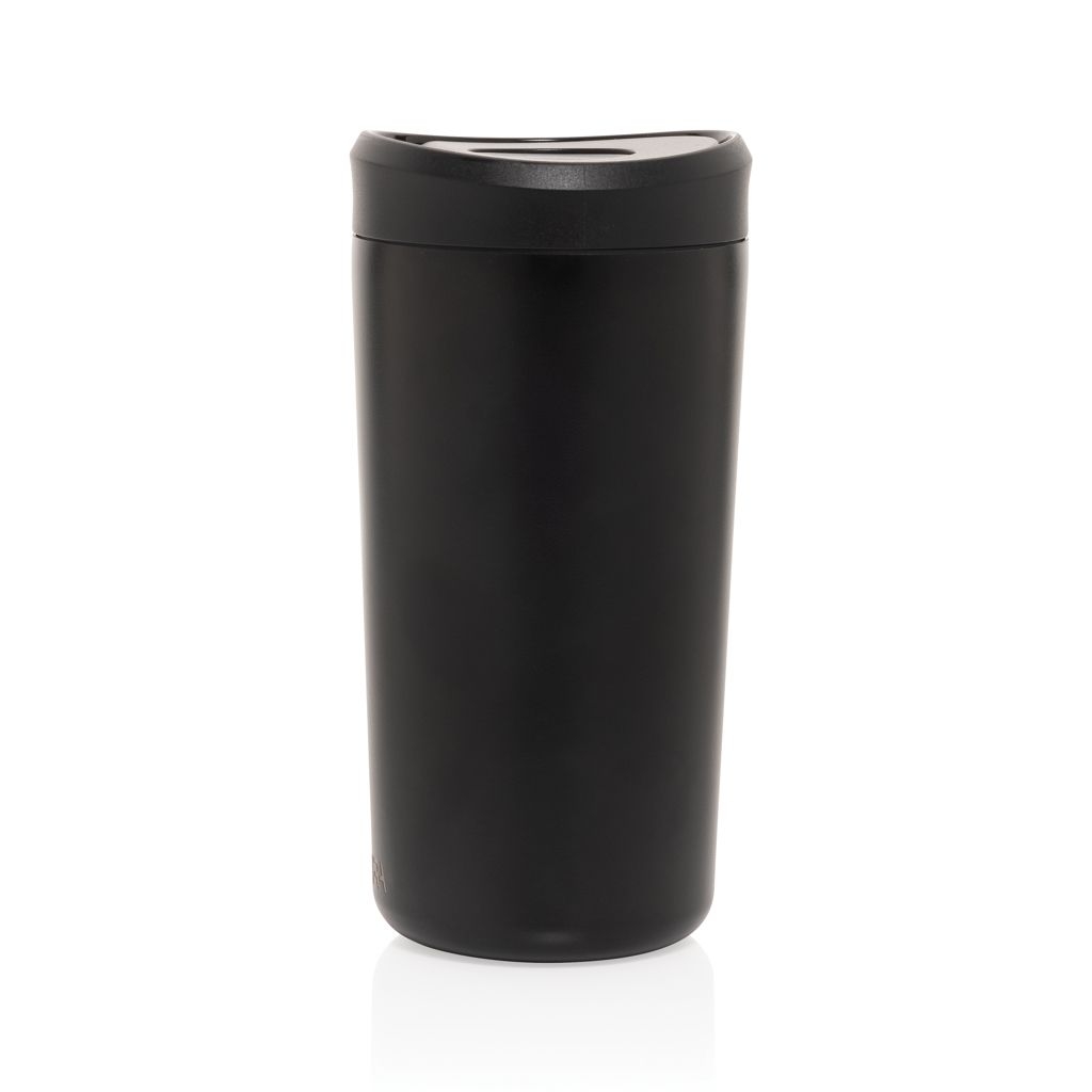 XDP438_10-01Avira Alix Klickbecher aus RCS rec. Stahl 400ml_ schwarz