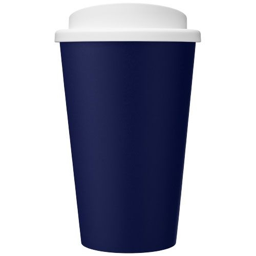 PF210422-27Americano® Eco 350 ml recycelter Becher_ blau_weiss