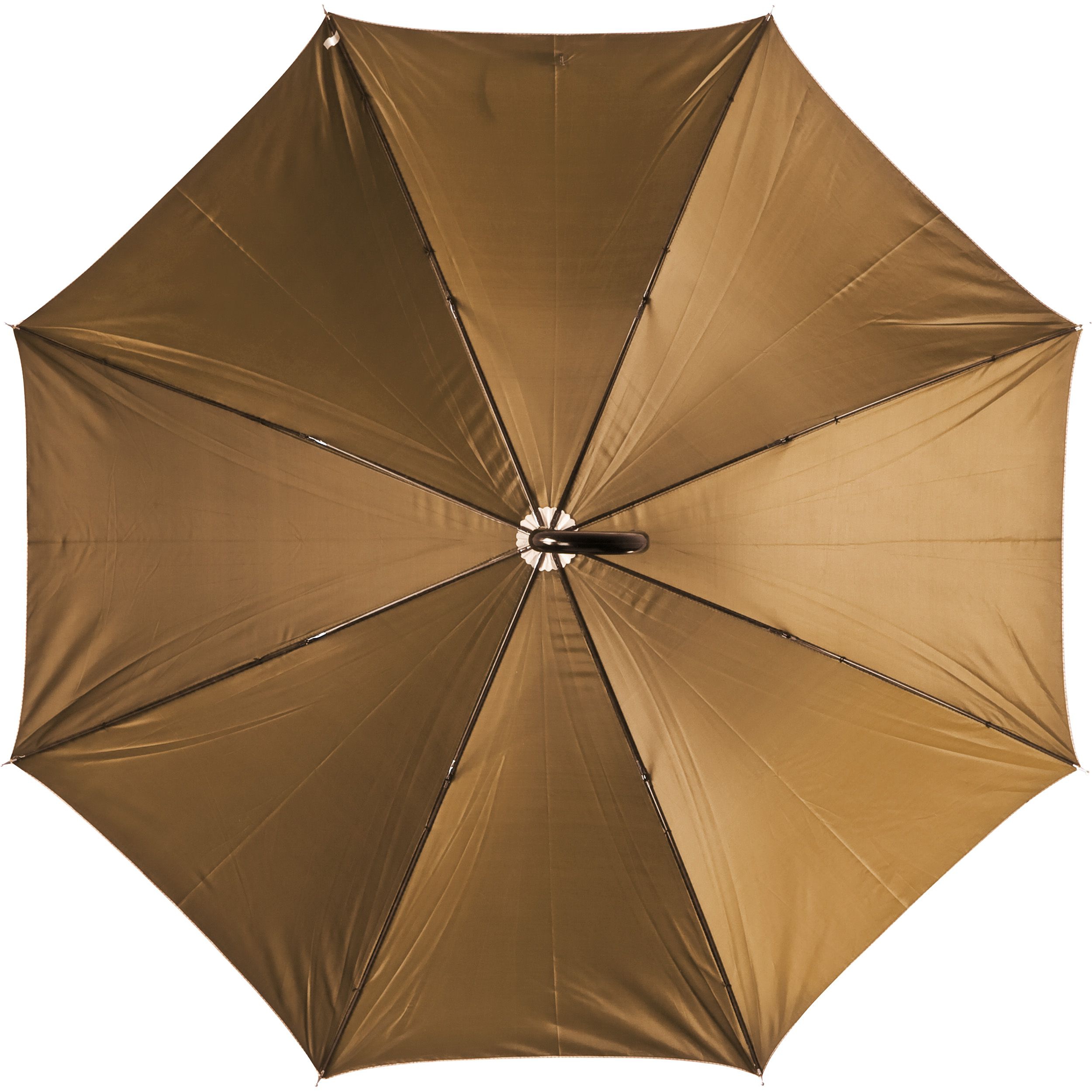 Luxuriöser Regenschirm mit doppelter Bespannung aus Polyester, braun