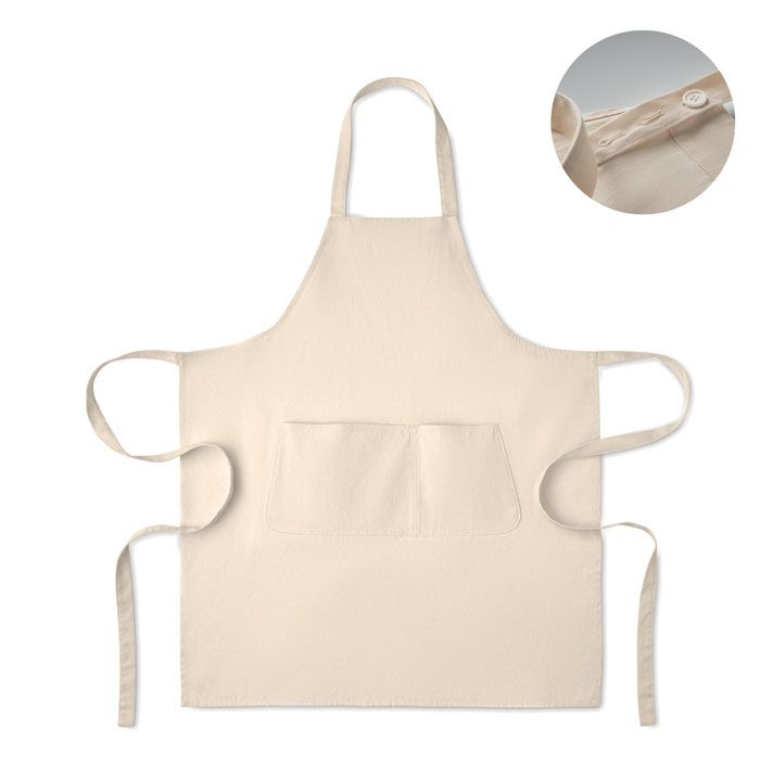 MO2649-13Gamma Colour Kuechenschuerze Organic Cotton_ beige