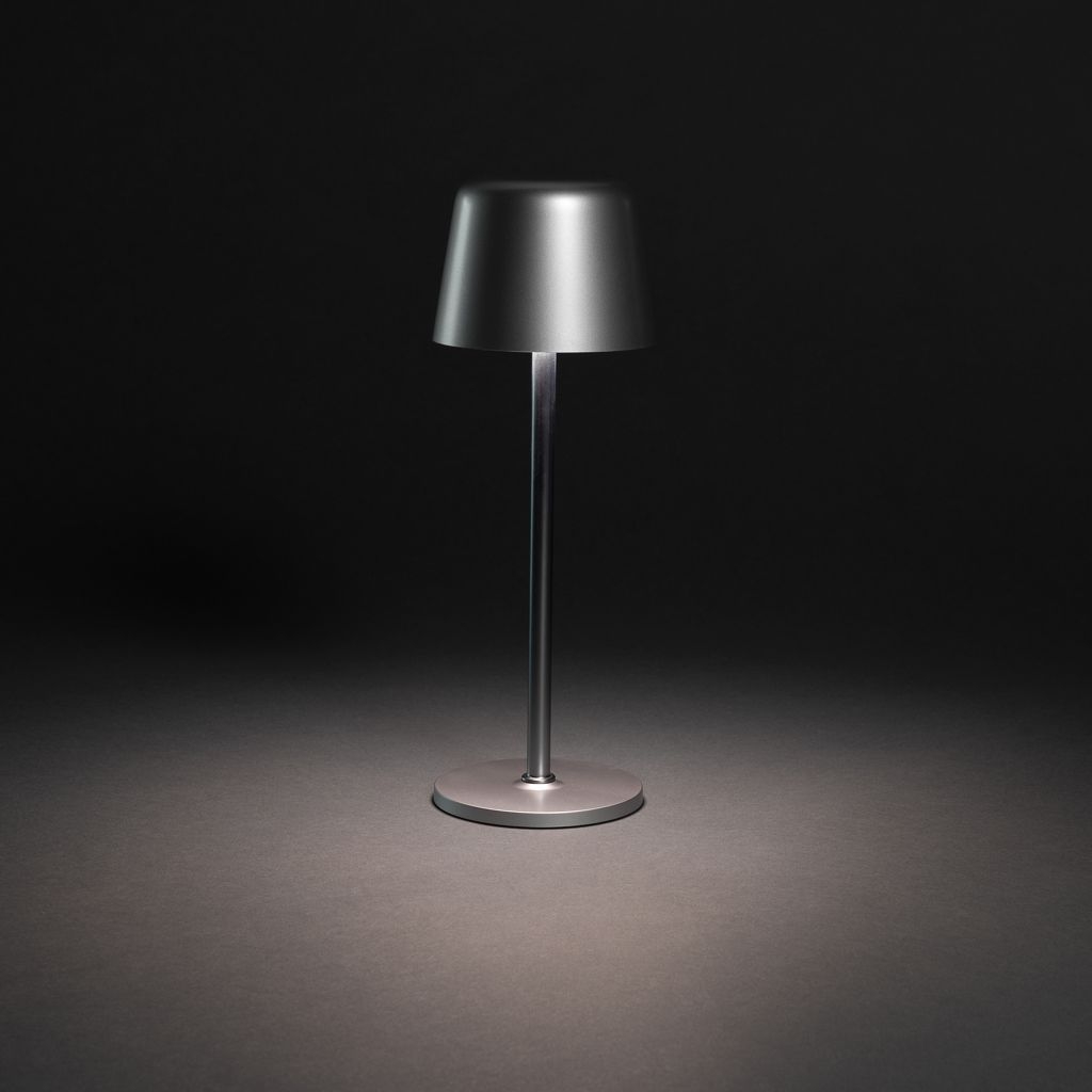XDP513.97-02Zenic USB Tischleuchte aus RCS recyceltem Kunststoff_ silber