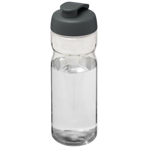 PF210045-24H2O Active® Base 650 ml Sportflasche mit Klappdeckel_ transparent_grau PF210045-24H2O Active® Base 650 ml Sportflasche mit Klappdeckel_ transparent_grau