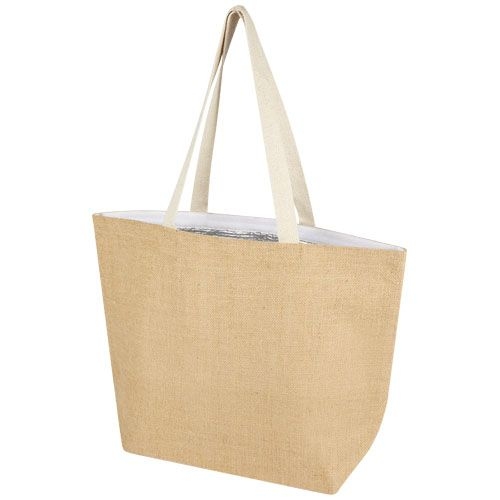 PF120675-1Juta 300 g_m² Jute Kuehltragetasche 12 L_ natur_weiss