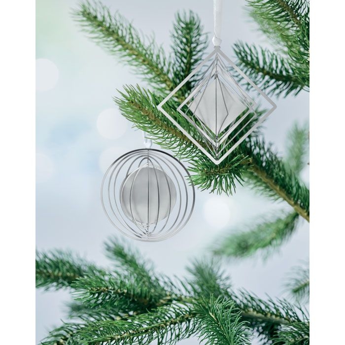 CX1472-14Buno Ornament mit Band_ rund_ silber