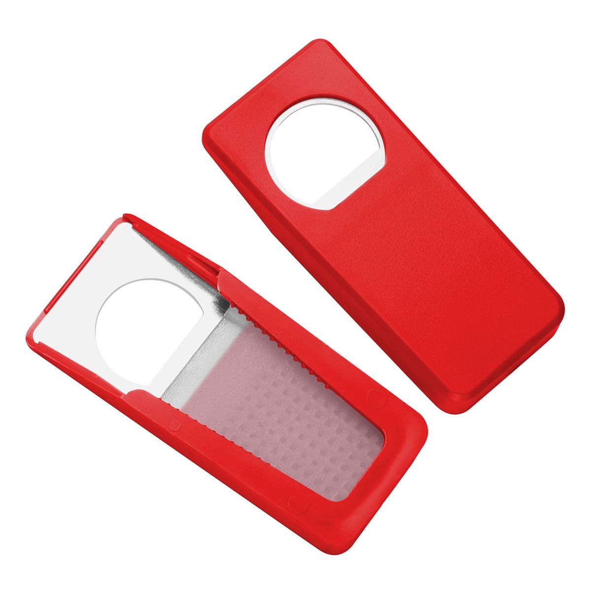 HE7104-1Flaschenoeffner mit Verschluss _Alpha_ rot HE7104-1Flaschenoeffner mit Verschluss _Alpha_ rot