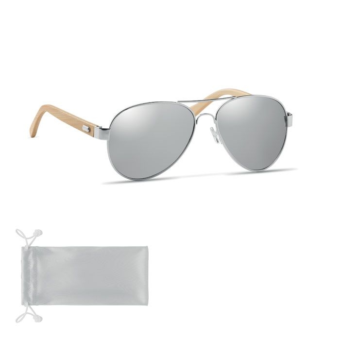 MO6450-17Honiara Sonnenbrille Bambus_ Silber Glaenzend MO6450-17Honiara Sonnenbrille Bambus_ Silber Glaenzend