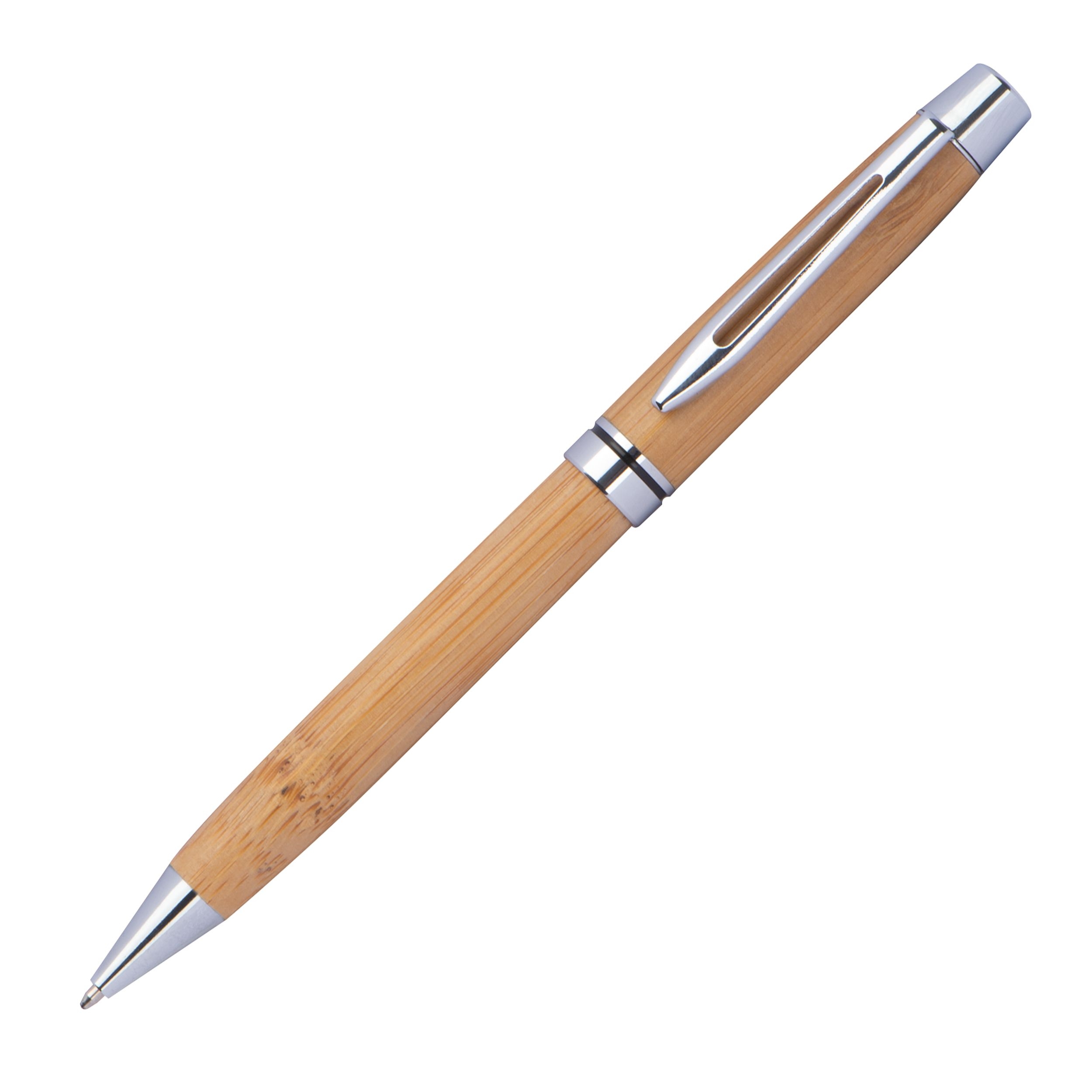 MA13158-13Kugelschreiber aus Holz mit Applikationen aus Metall_ beige