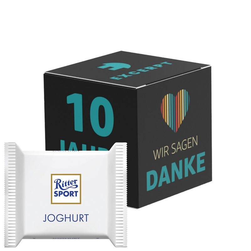 JG10189-1Werbewuerfel Ritter Sport_ Ritter Sport Mini_ Joghurt