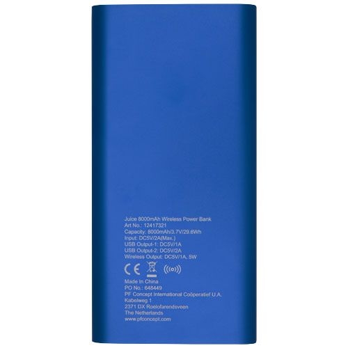 PF124173-2Juice 8000 mAh kabellose Powerbank_ royalblau