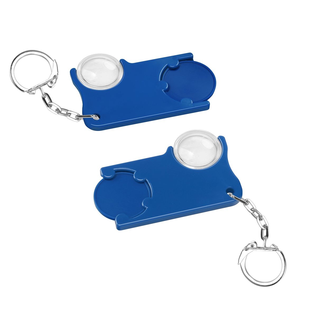 HE8286K-3-3Chiphalter mit 1€-Chip und Lupe_ blau_ blau HE8286K-3-3Chiphalter mit 1€-Chip und Lupe_ blau_ blau