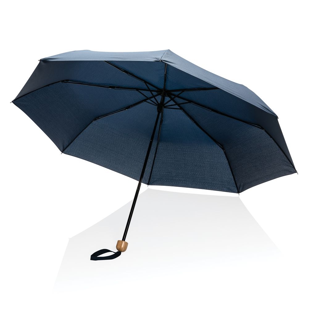 XDP850_57-520.5_ Impact AWARE™ RPET 190T Pongee Bambus Mini-Schirm_ navy blau