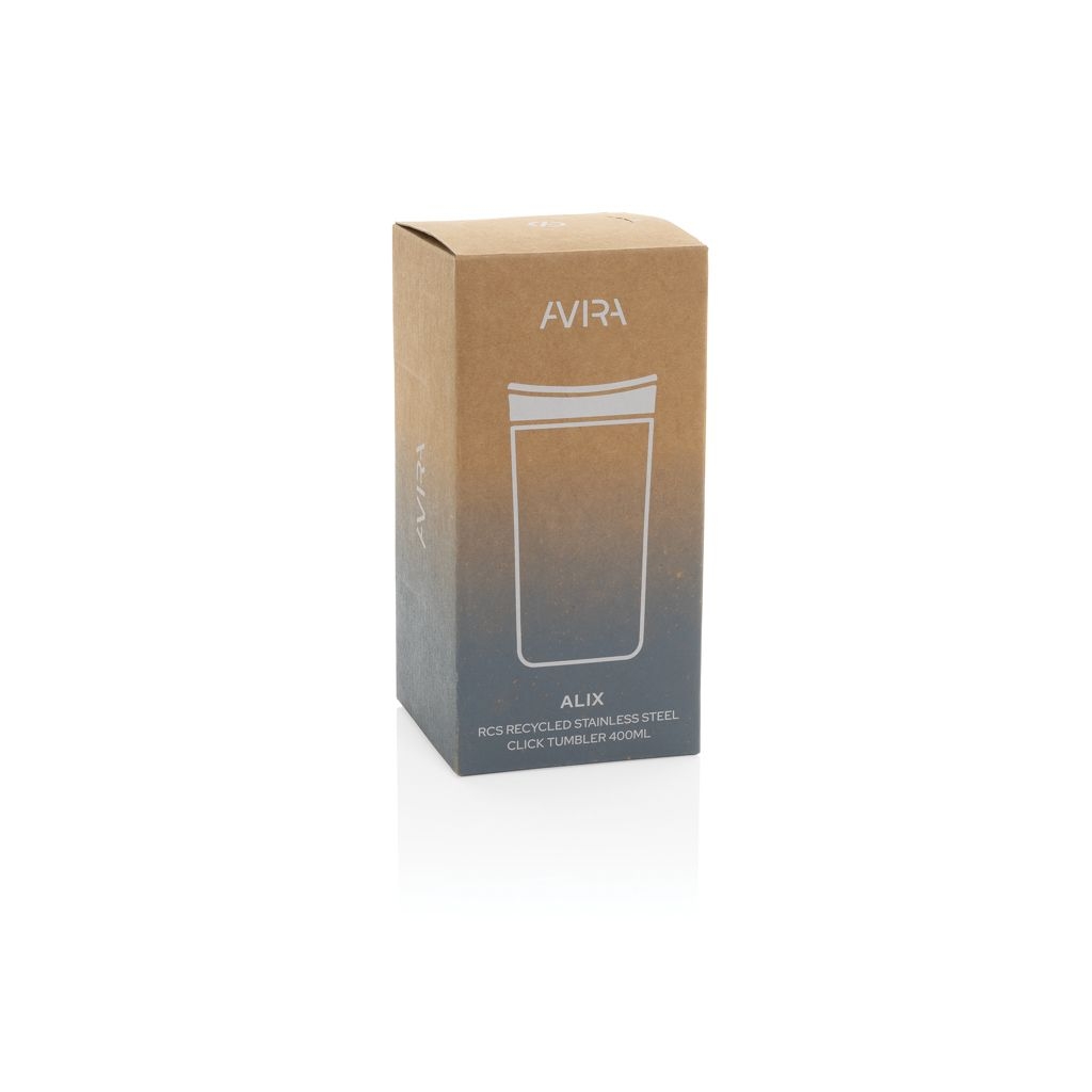 XDP438_10-01Avira Alix Klickbecher aus RCS rec. Stahl 400ml_ schwarz
