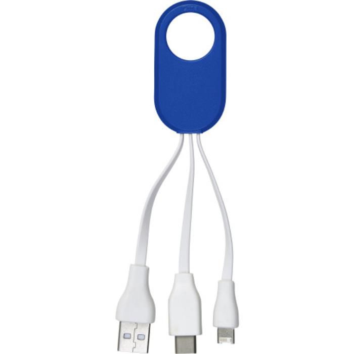 GI8450-05Ladekabelset aus Kunststoff Pilar_ Blau GI8450-05Ladekabelset aus Kunststoff Pilar_ Blau