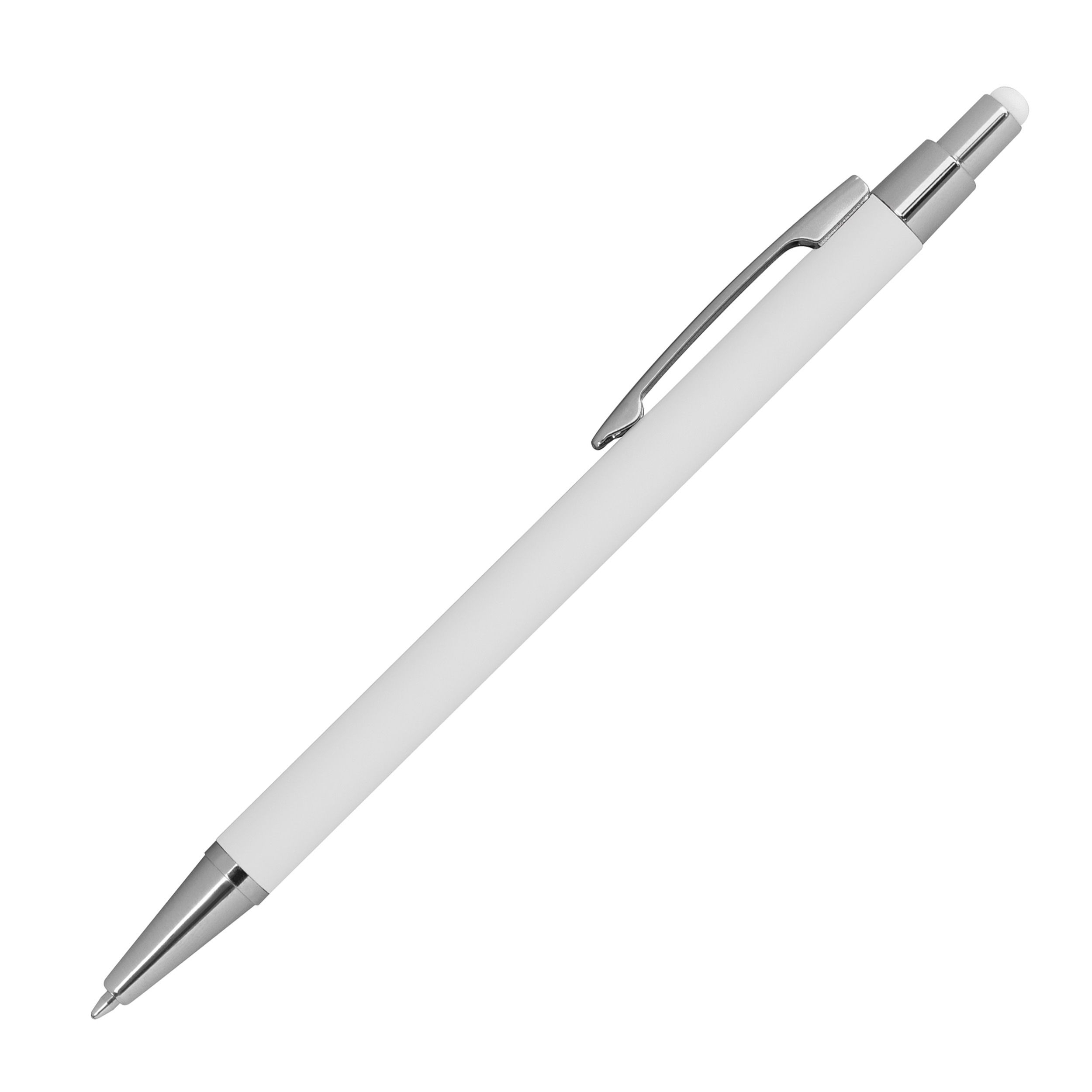 MA10964-06Kugelschreiber aus Metall mit Rubberfinish und Touchfunktion_ weiss