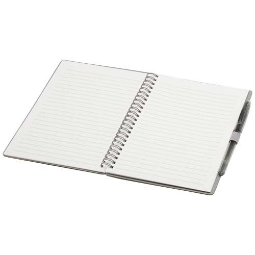 PF107986-2Slate A5 wiederverwendbares Hardcover Notizbuch und Stiftset _schwarze Mine_ grau