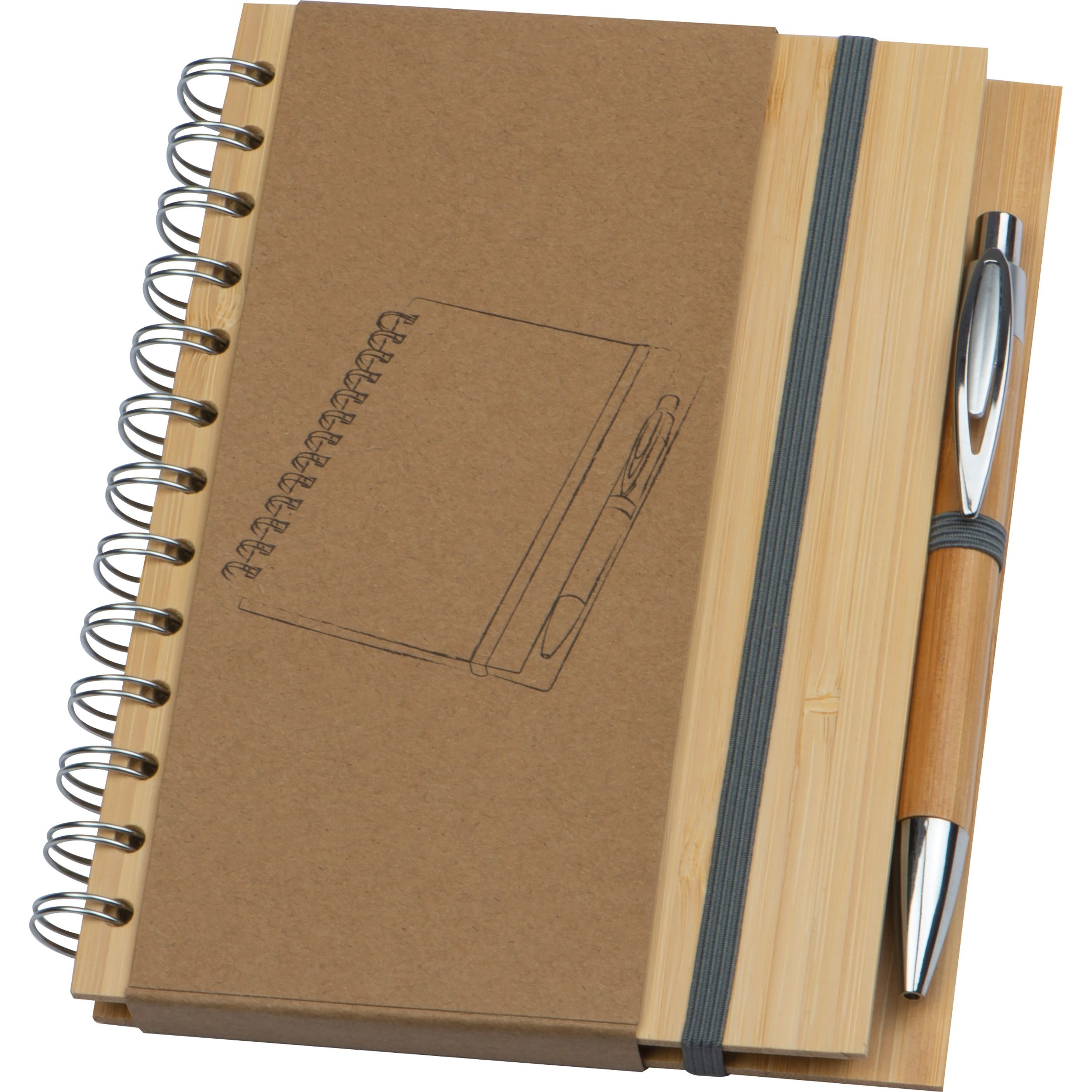 MA28909-01Notizbuch mit Bambuscover_ braun