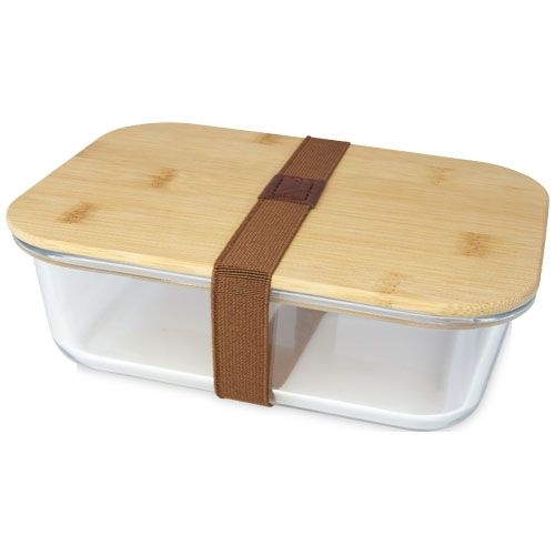 PF113276Roby Glas-Brotdose mit Bambusdeckel