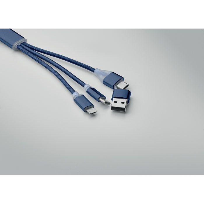 MO2141-85Blue 4in1 Ladekabel Typ C_ Marineblau