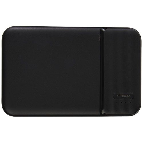 PF124202-1Loop 5000 mAh Powerbank aus recyceltem Kunststoff_ schwarz