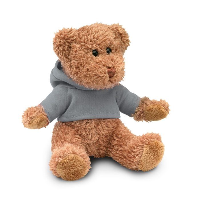 MO7375-07Johnny Teddybaer mit Hoody_ Grau