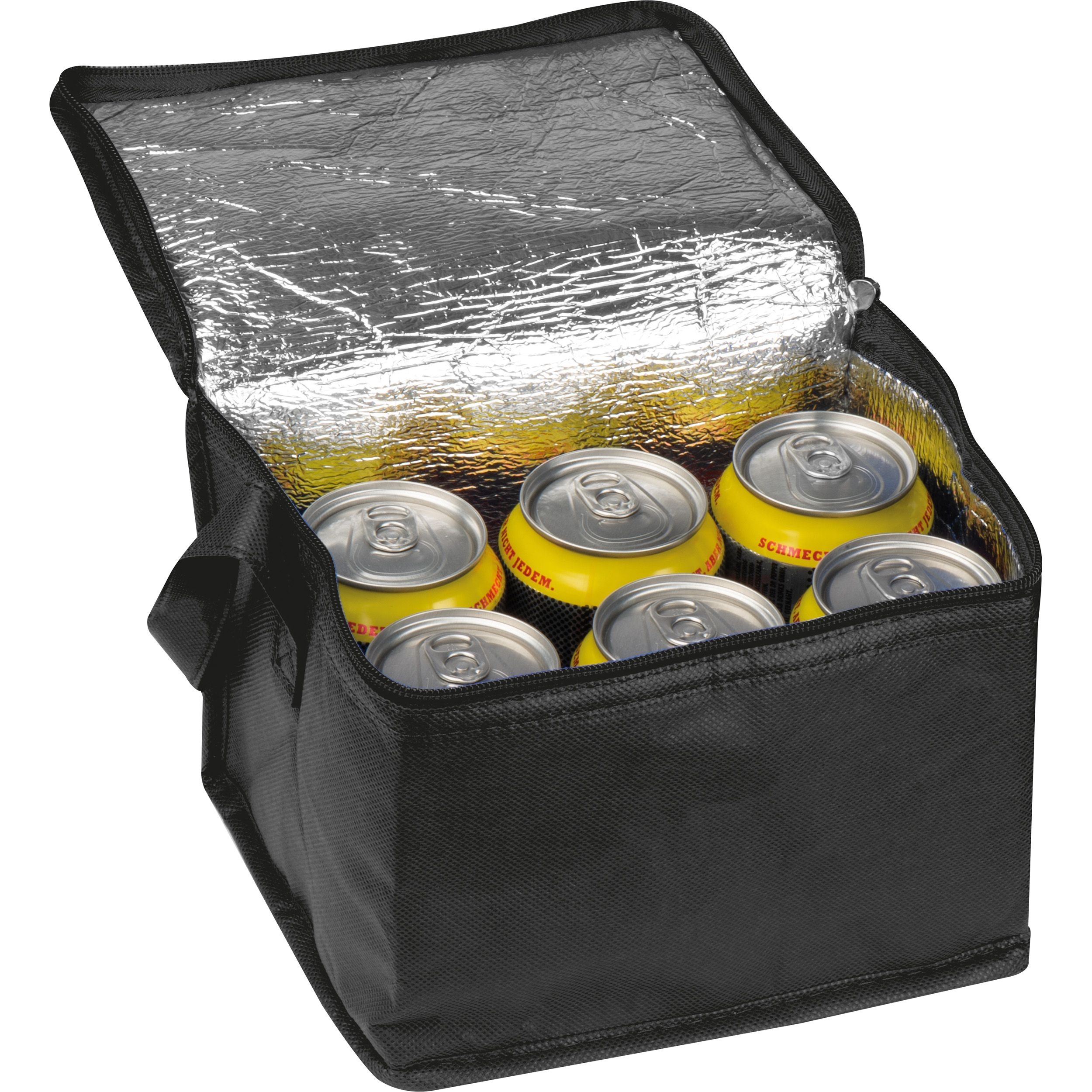MA61542-03Non-Woven Kuehltasche fuer 6 Dosen_ schwarz MA61542-03Non-Woven Kuehltasche fuer 6 Dosen_ schwarz