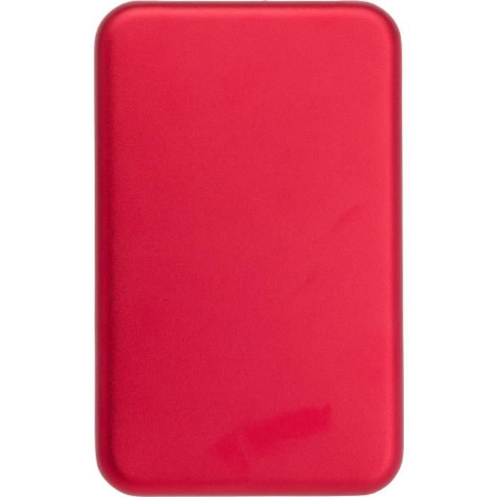 Aluminium Solar Powerbank Drew, Rot