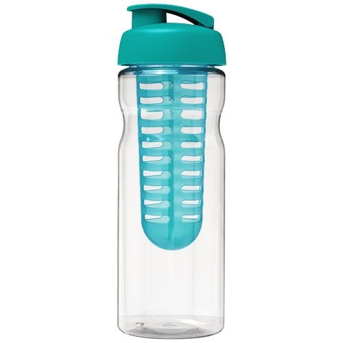 PF210046-5H2O Active® Base 650 ml Sportflasche mit Klappdeckel und Infusor_ transparent_aquablau