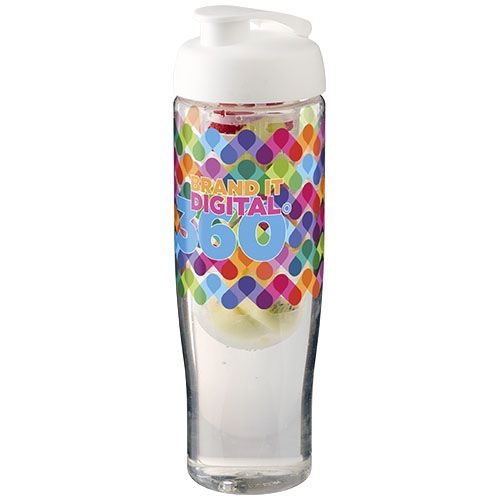 PF210041-1H2O Active® Tempo 700 ml Sportflasche mit Klappdeckel und Infusor_ transparent_weiss