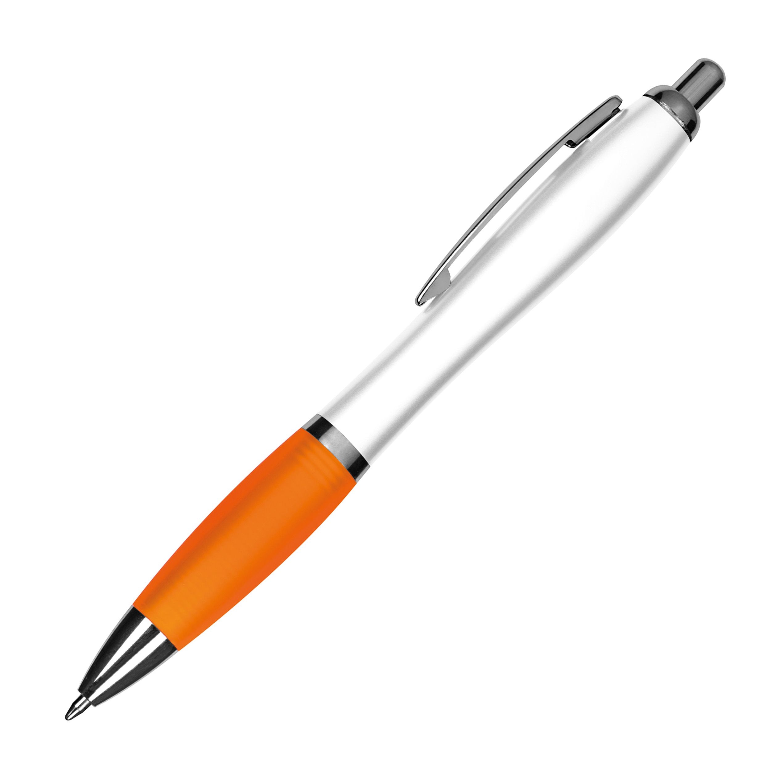 MA11683-10Kugelschreiber mit weissem Schaft _ orange