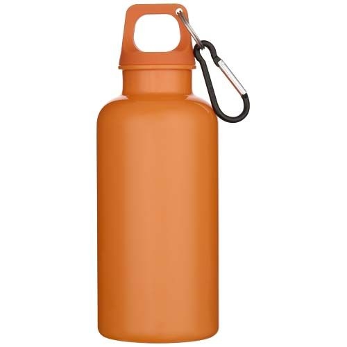 PF100863-2Oregon 400 ml einfarbige RS-zertifizierte Trinkflasche aus recyceltem Kunststoff mit Karabinerhaken