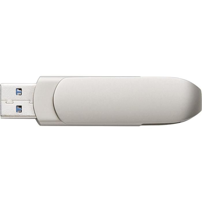 GI1001765-32USB-Stick aus verzinkter Oberflaeche Harlow_ silber