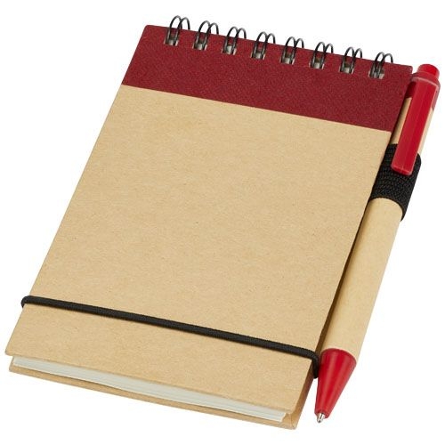 PF106269-1Zuse A7 Recycling Notizblock mit Stift_ natur_rot PF106269-1Zuse A7 Recycling Notizblock mit Stift_ natur_rot