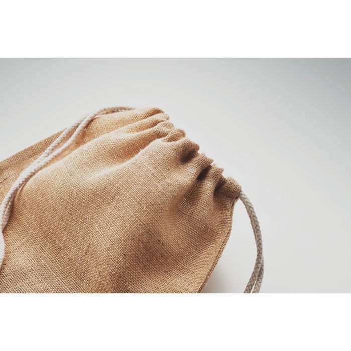 MO2190-13Fukuro Jute Beutel mit Kordelzug_ beige