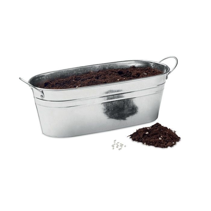 MO6497-16Mix Seeds Zink-Pflanzkuebel_ Mattsilber