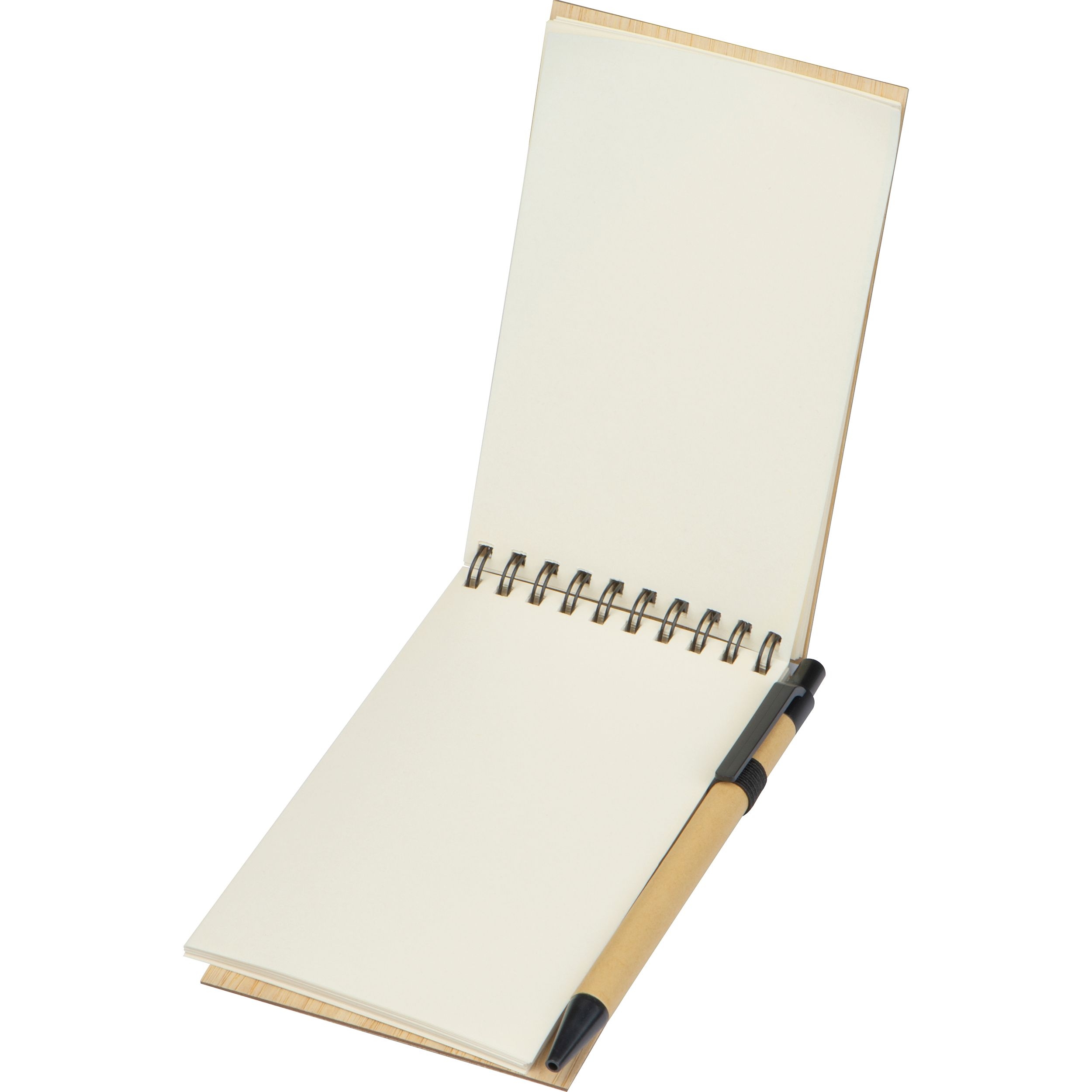 MA23218-13Notizbuch mit Bambuscover_ beige