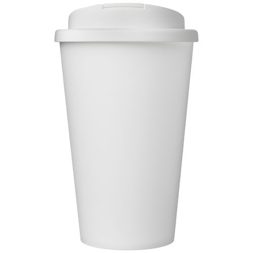 PF210425-2Americano® Eco 350 ml recycelter Becher mit auslaufsicherem Deckel_ weiss